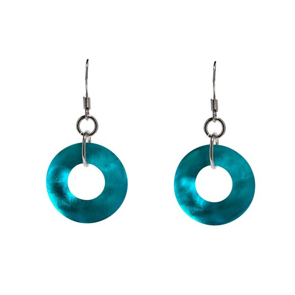 Recycled Vintage Mason Jar Hoop Earrings - Picture 1 of 6